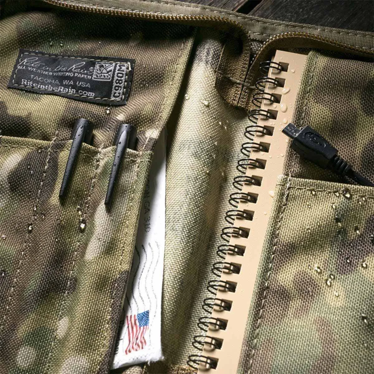 Rite in the Rain Side Bound Notebook Cover 4 3/4" x 7.5" - Camo
