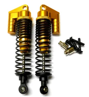 S102004Y 02114 1/10 Car RC Alloy Oil Filled Shock Absorber Damper 2 Yellow 55mm