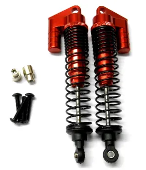 S108004R 1/10 Scale RC Alloy Adjustable Shock Absorber Damper x 2 Red 100mm