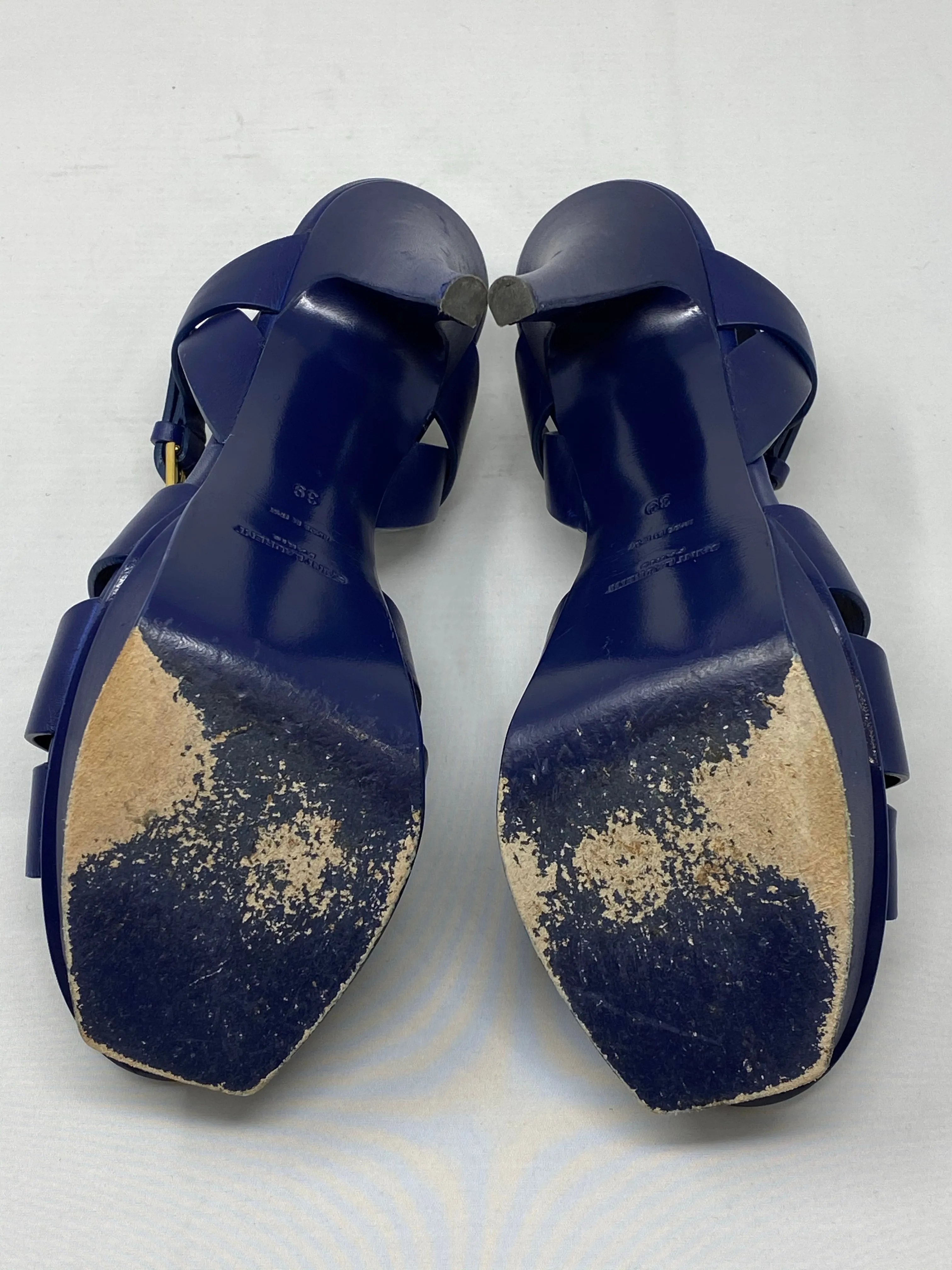 Saint Laurent Navy Leather Tribute