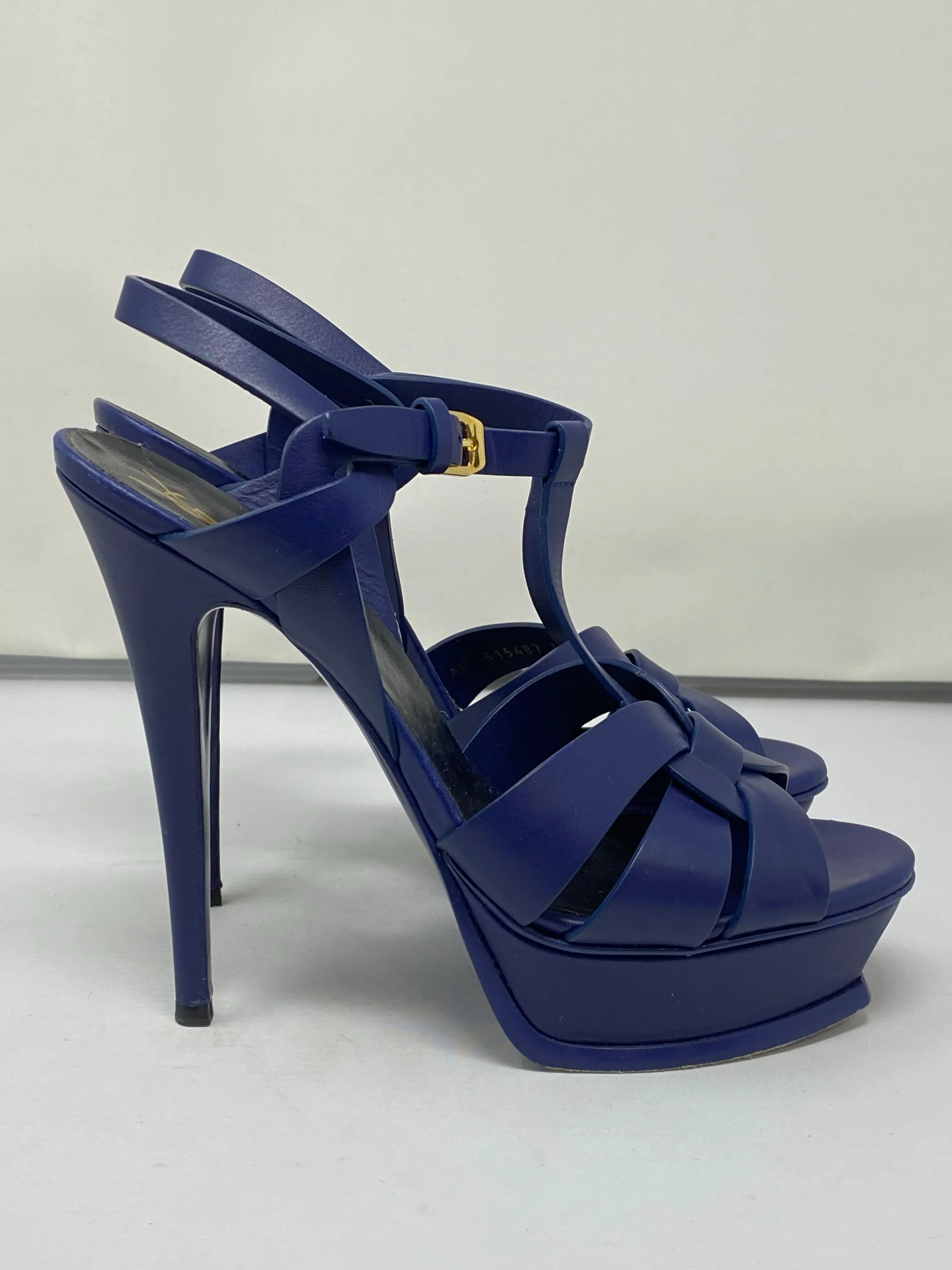 Saint Laurent Navy Leather Tribute