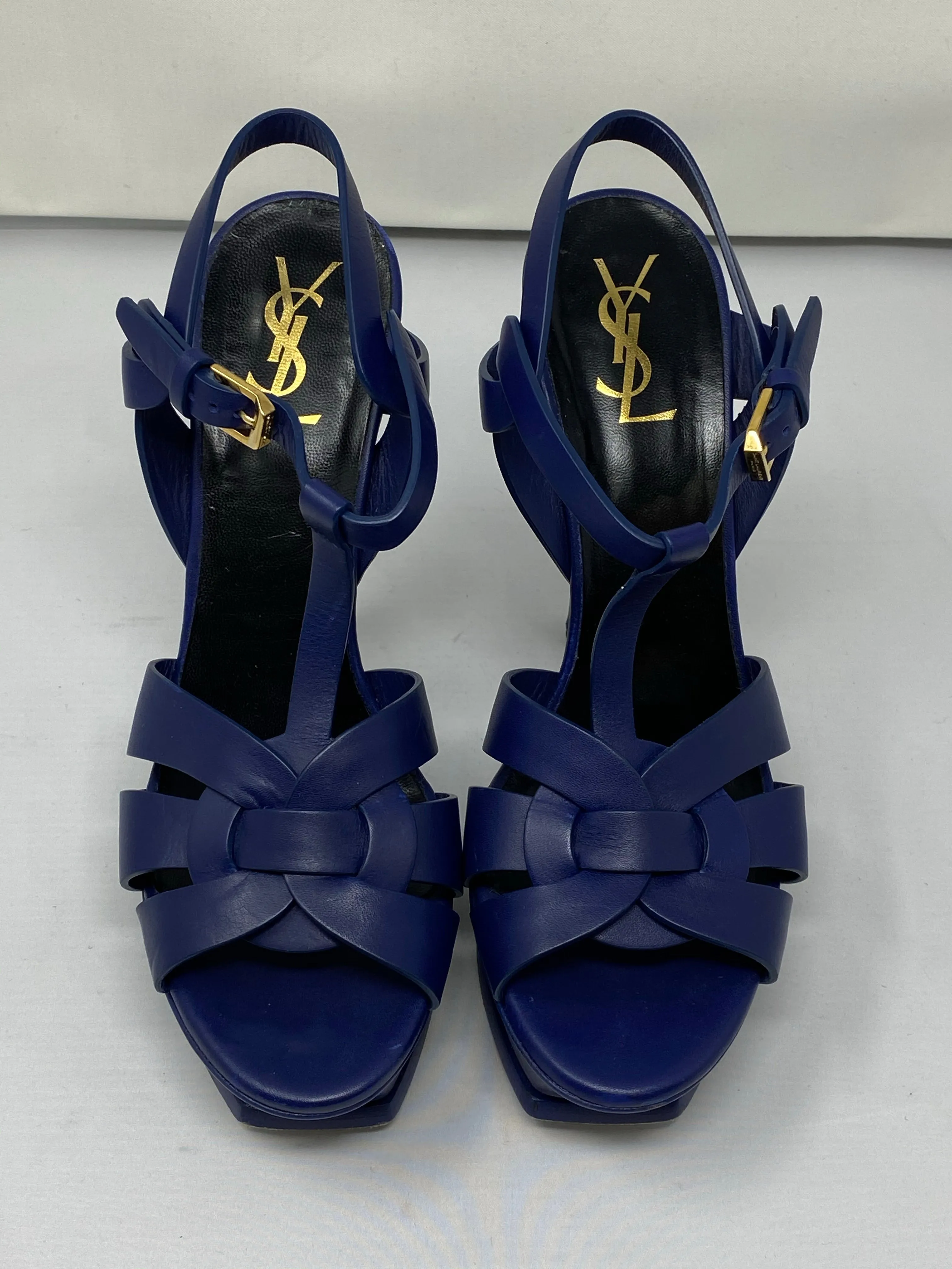 Saint Laurent Navy Leather Tribute