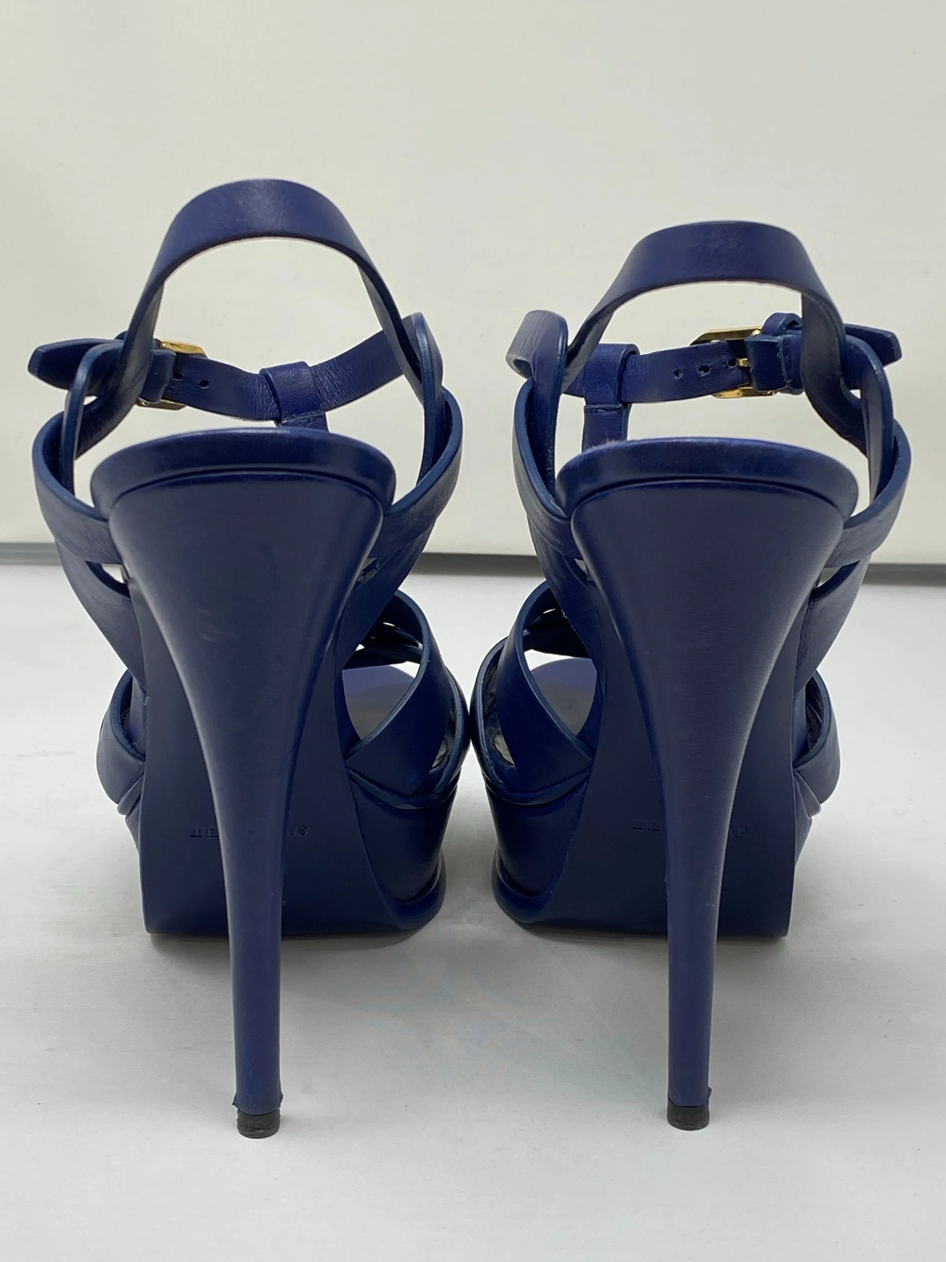 Saint Laurent Navy Leather Tribute
