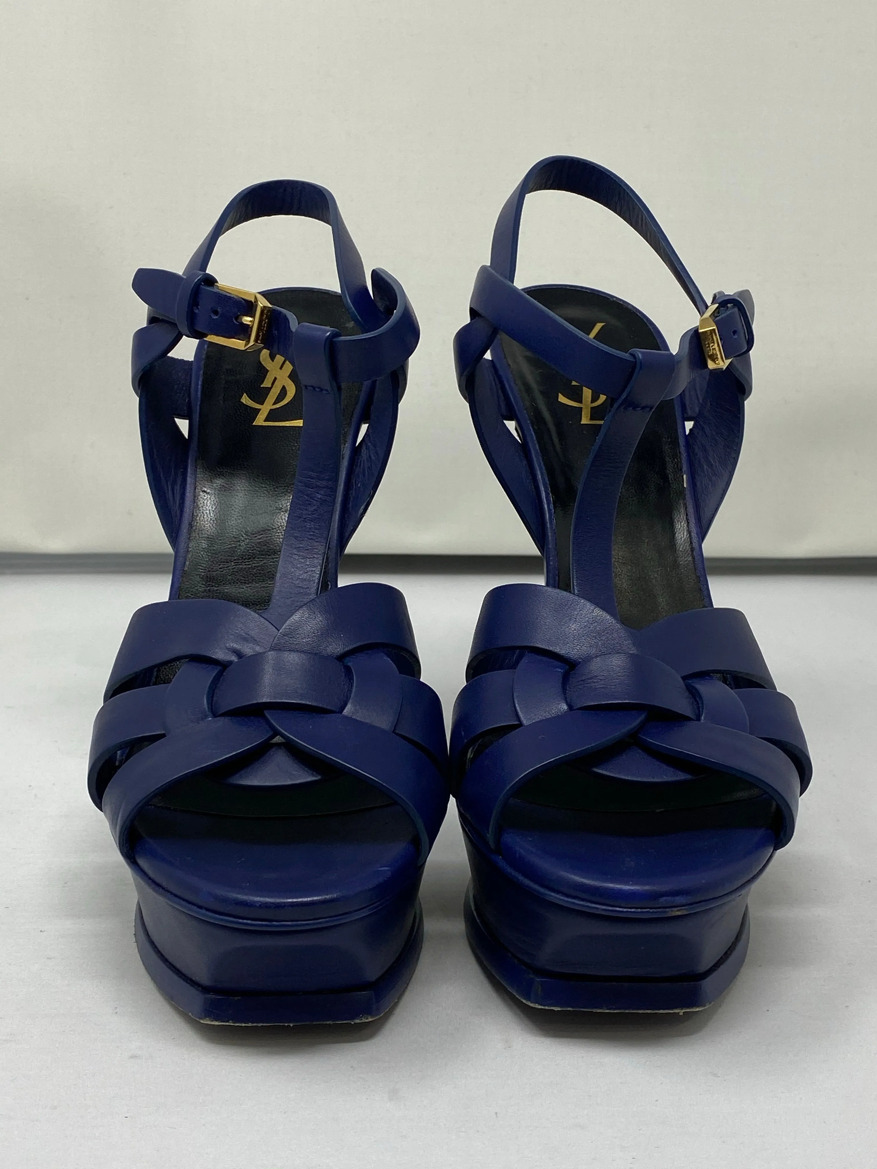 Saint Laurent Navy Leather Tribute