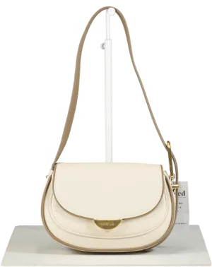 Sancia Beige Leather Izara Bag - Ecru Hazel