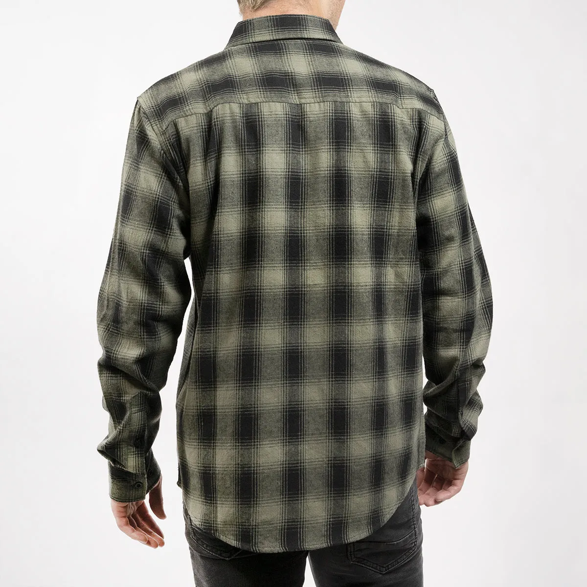 Saturday Night Special Flannel - Olive/Black