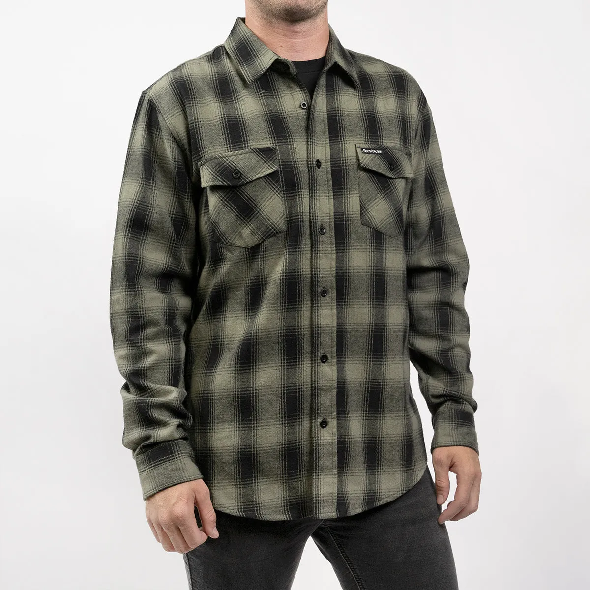 Saturday Night Special Flannel - Olive/Black