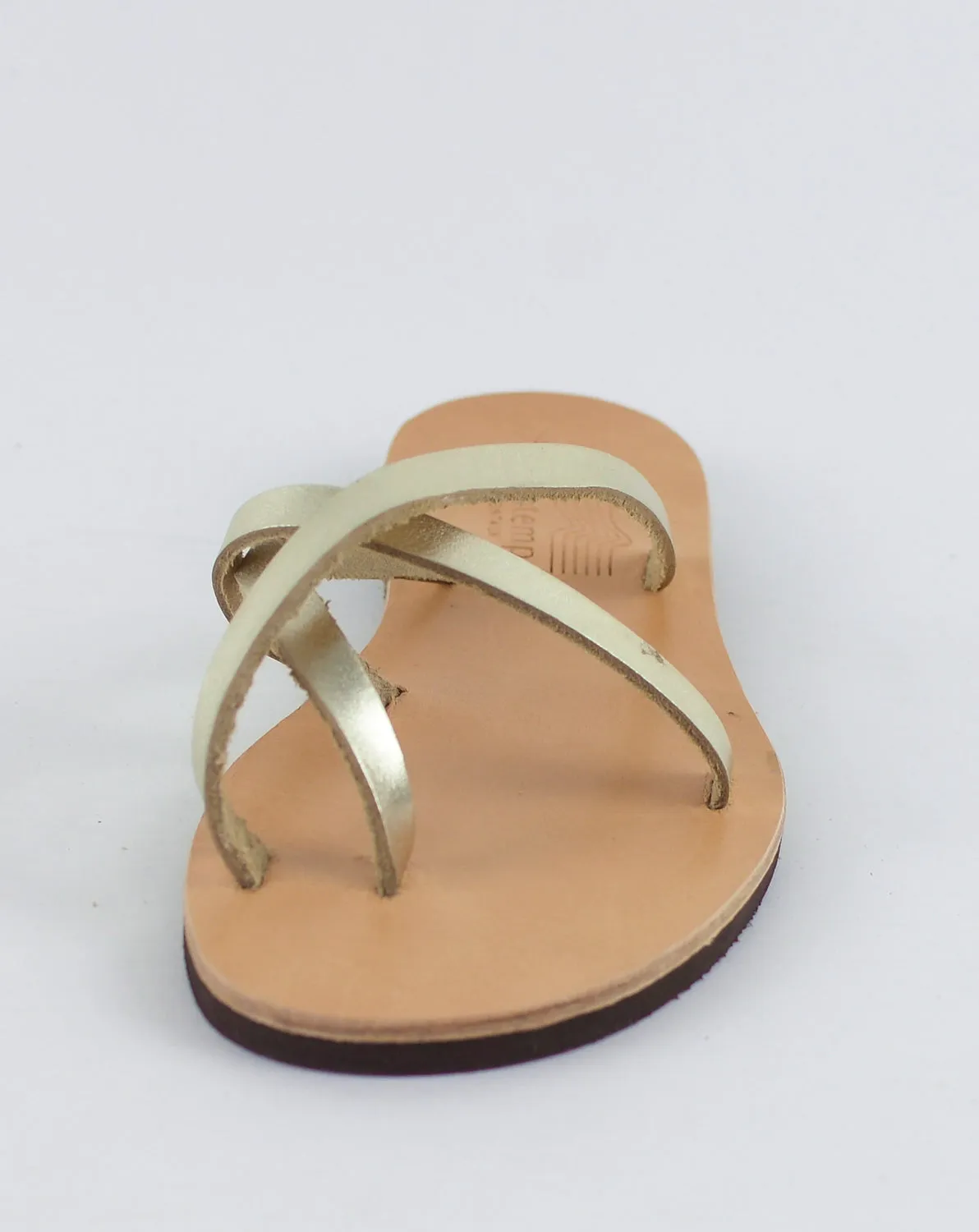SELENE GOLD LEATHER SANDALS