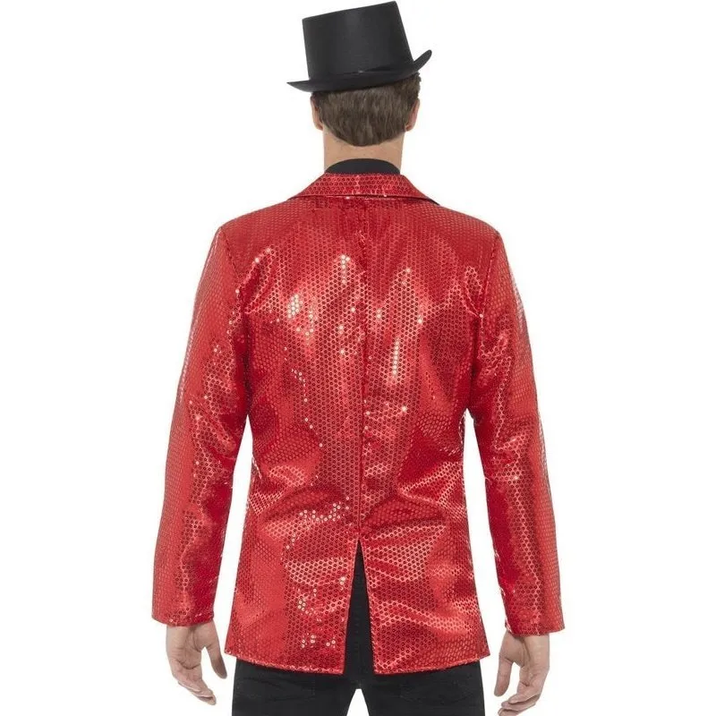 Sequin Jacket, Red