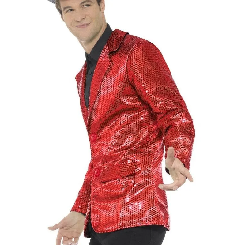 Sequin Jacket, Red