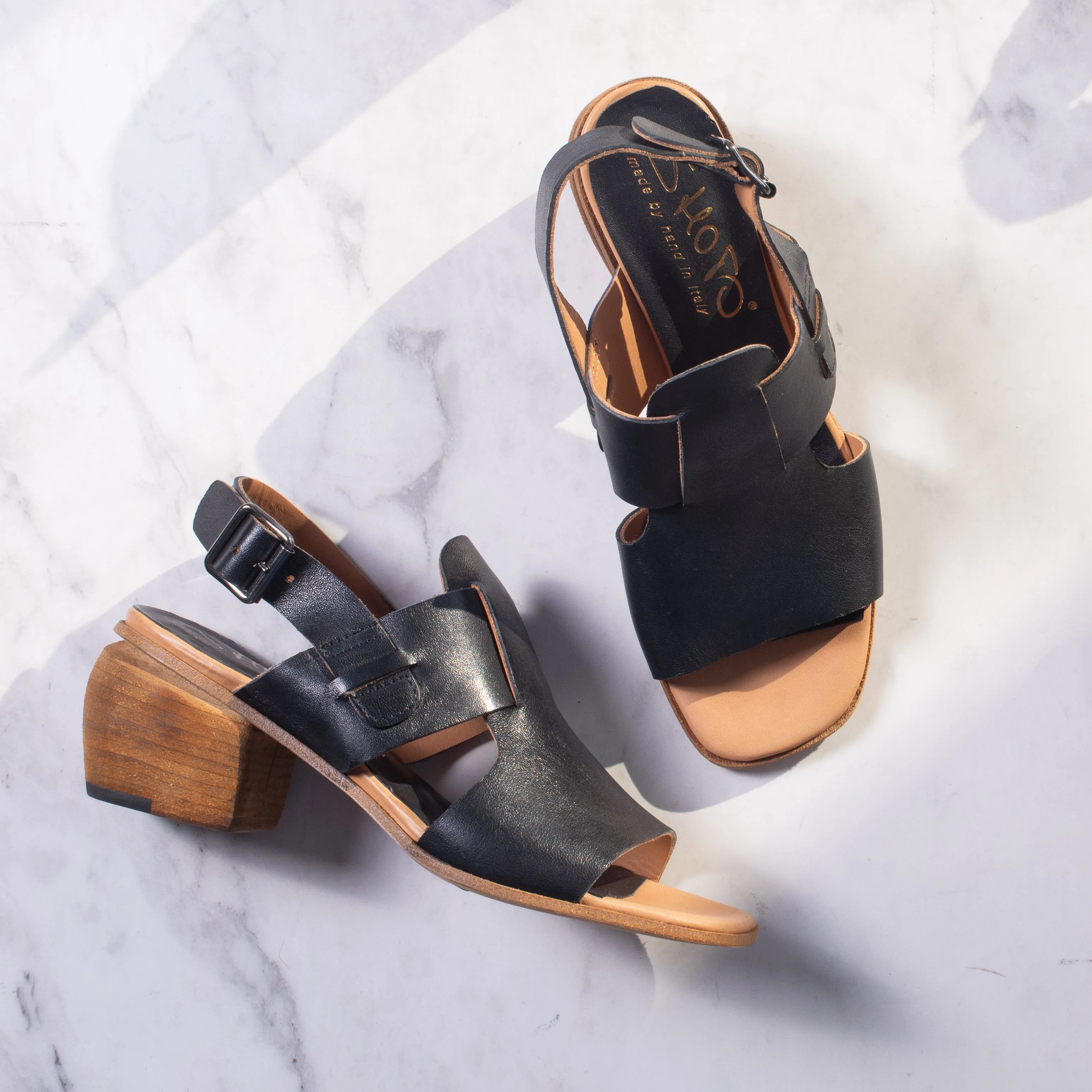 Shoto Mid Heel Sandal (black)