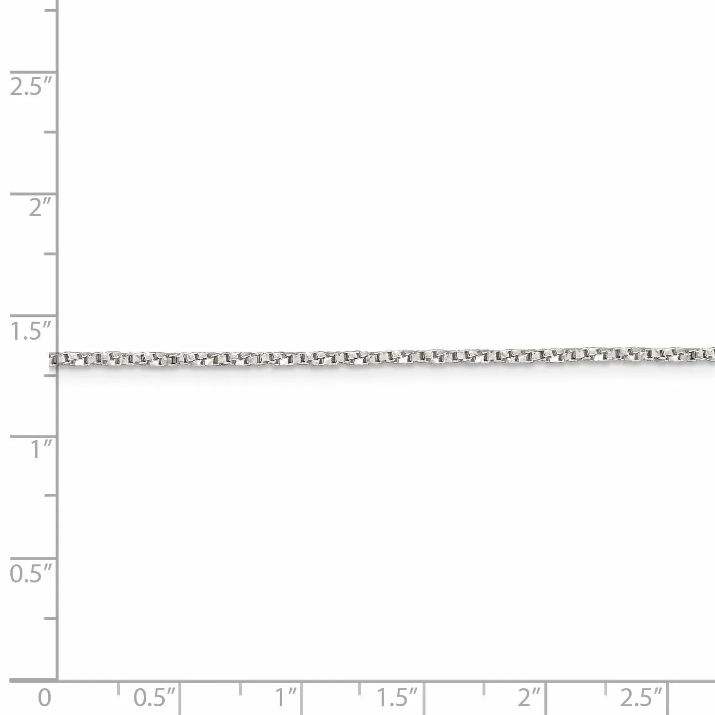 Silver Polished 1.35-mm Twisted Box Chain