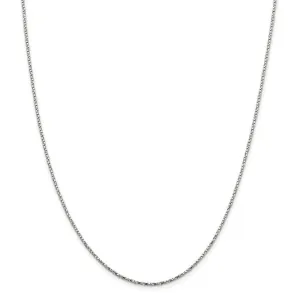 Silver Polished 1.35-mm Twisted Box Chain