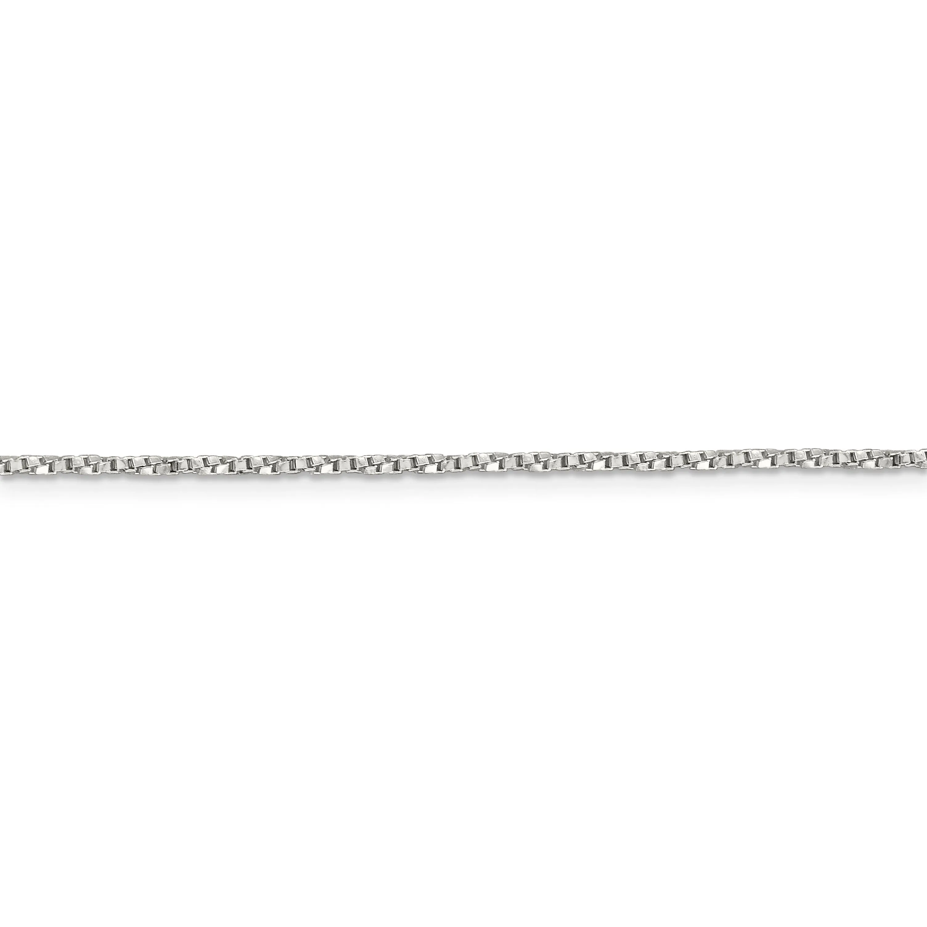 Silver Polished 1.35-mm Twisted Box Chain