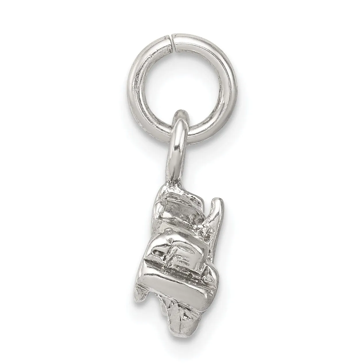Silver Polished 3-D Semi with Trailer Pendant