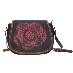 Skull Rose Saddle Bag