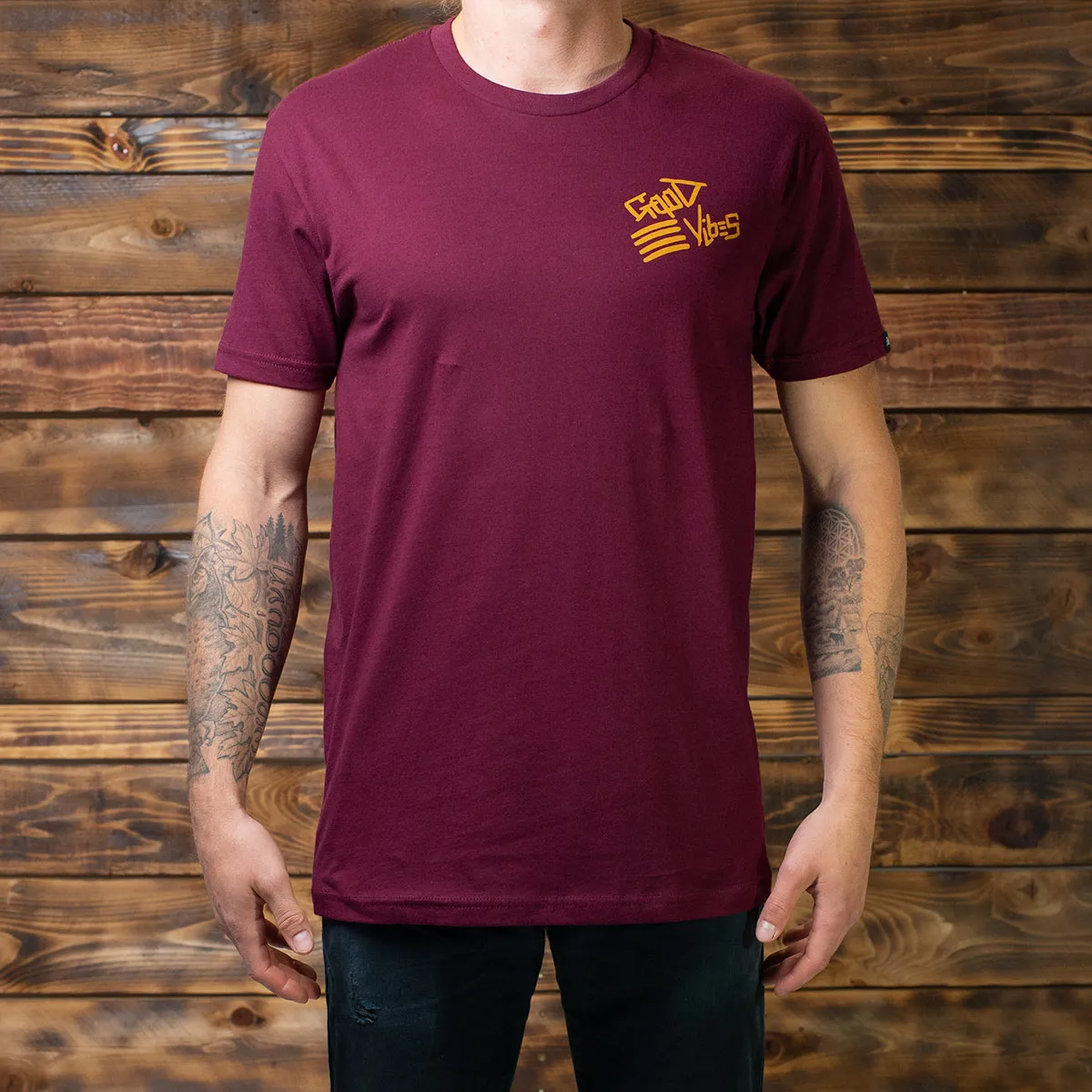 Skully Tee - Maroon