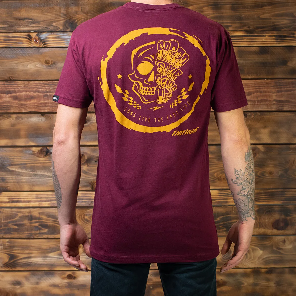 Skully Tee - Maroon