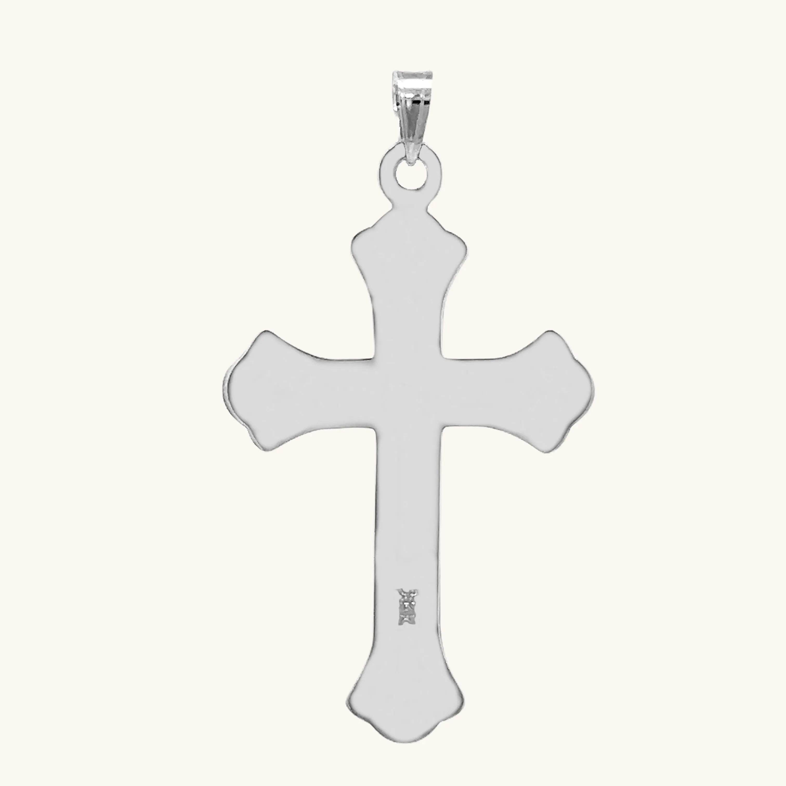 SOLID 14K GOLD DESIGN CROSS PENDANT