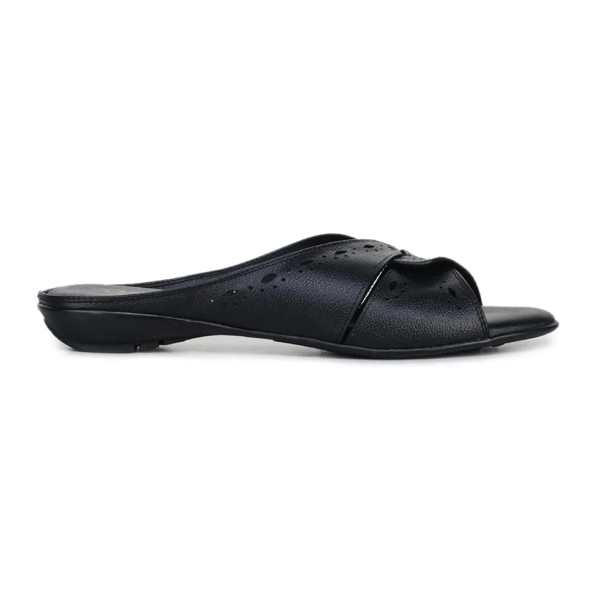 Sophisticated Women's Leather Slippers L 615 with Brogue Design