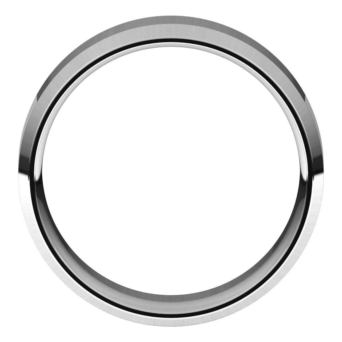 Sterling Silver 7 mm Beveled Edge Comfort Fit Light Band