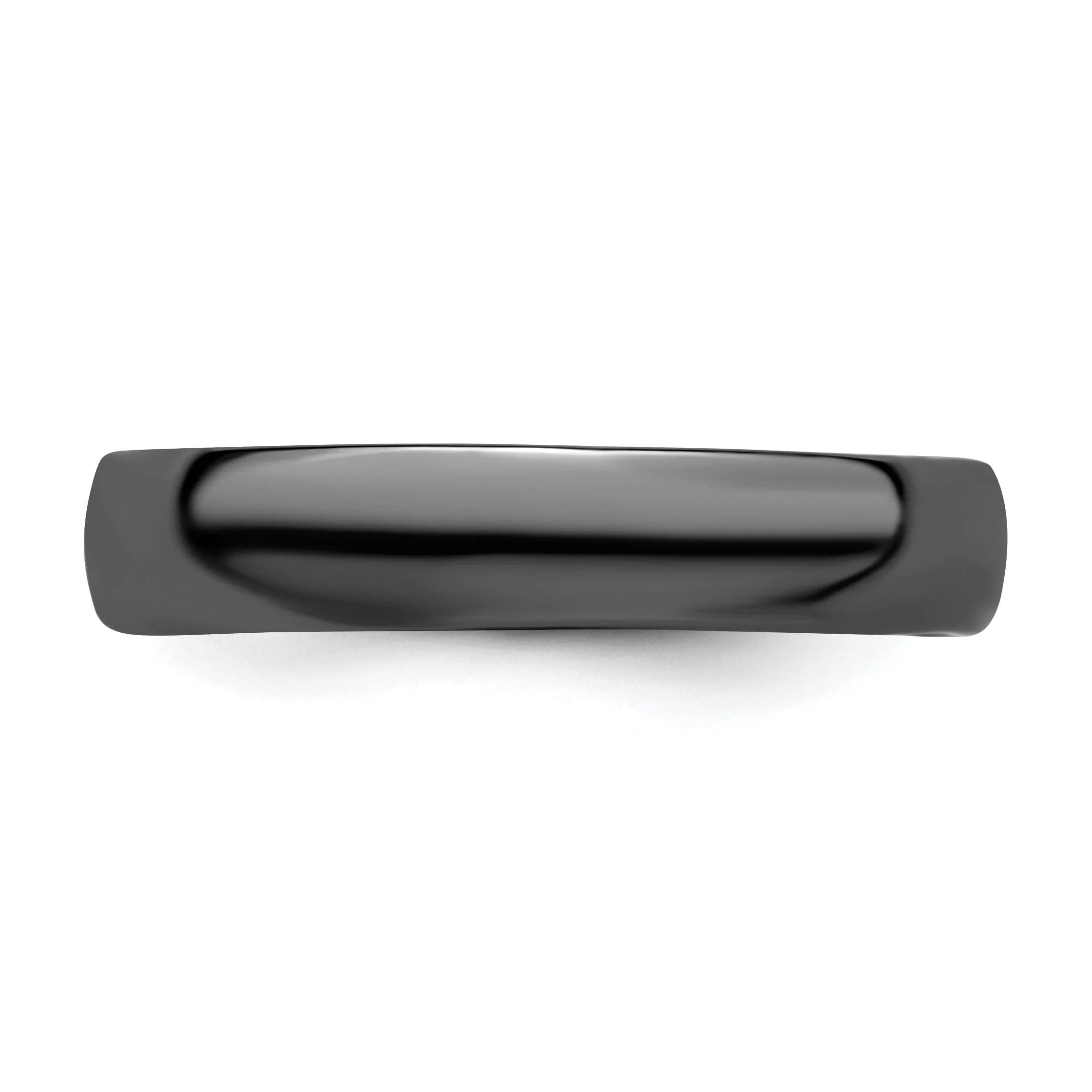 Sterling Silver Black-Plated Polished Ring