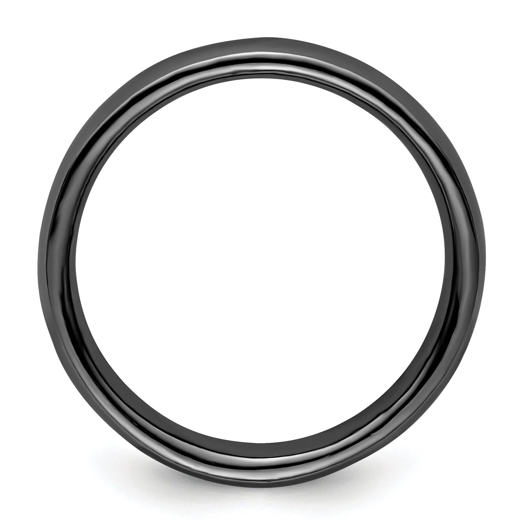 Sterling Silver Black-Plated Polished Ring