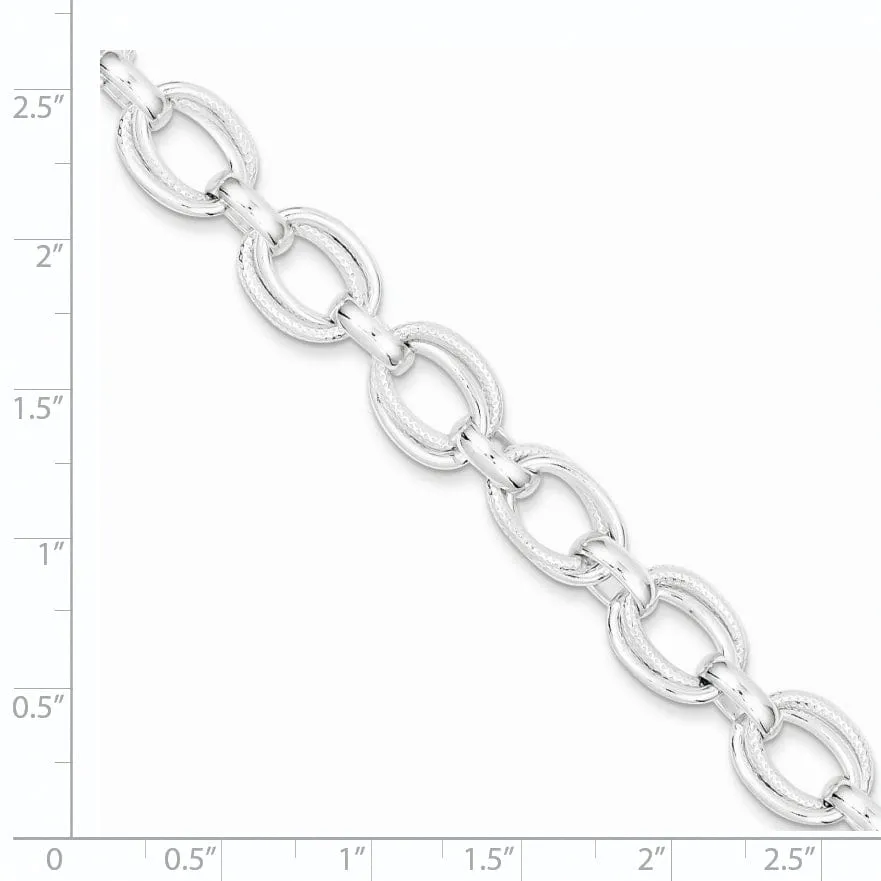 Sterling Silver Fancy Link Bracelet
