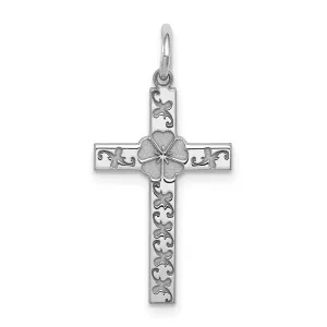 Sterling Silver Laser Designed Cross Pendant