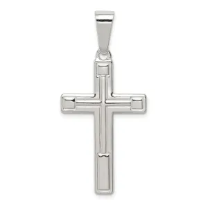 Sterling Silver Polished Latin Cross Pendant