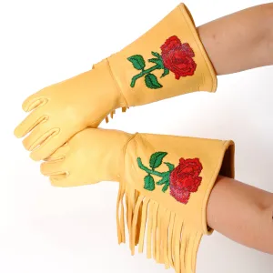 STOLEN 6/21/24 Gauntlet Gloves with Native American Beading