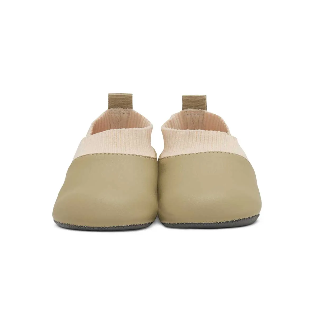 Stonz Yale Slip-on Baby Shoes - Olive/Smoky Cream