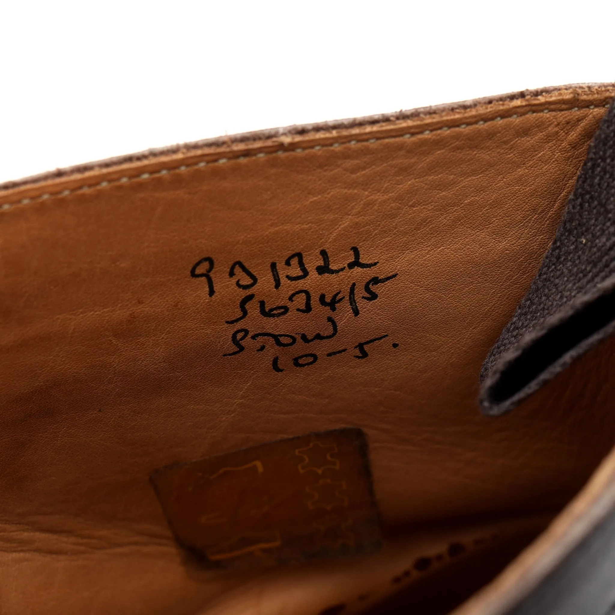 'Stow' Dark Brown Leather Brogue Boots UK 10