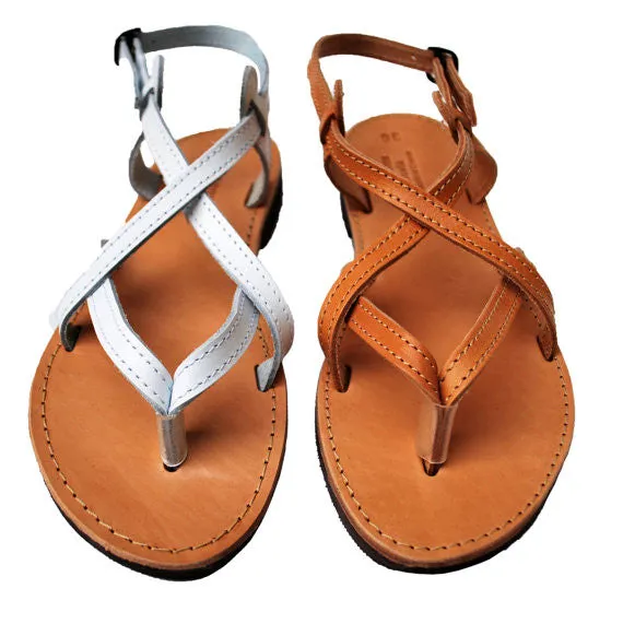 Strappy "Athina" leather sandals