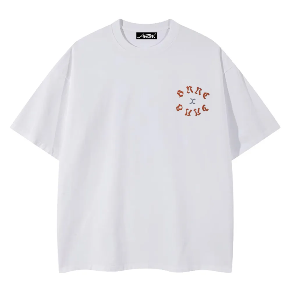 Street Cross Print Cotton T-shirt