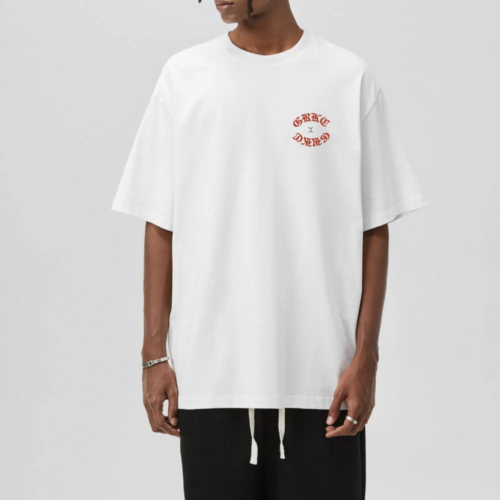 Street Cross Print Cotton T-shirt