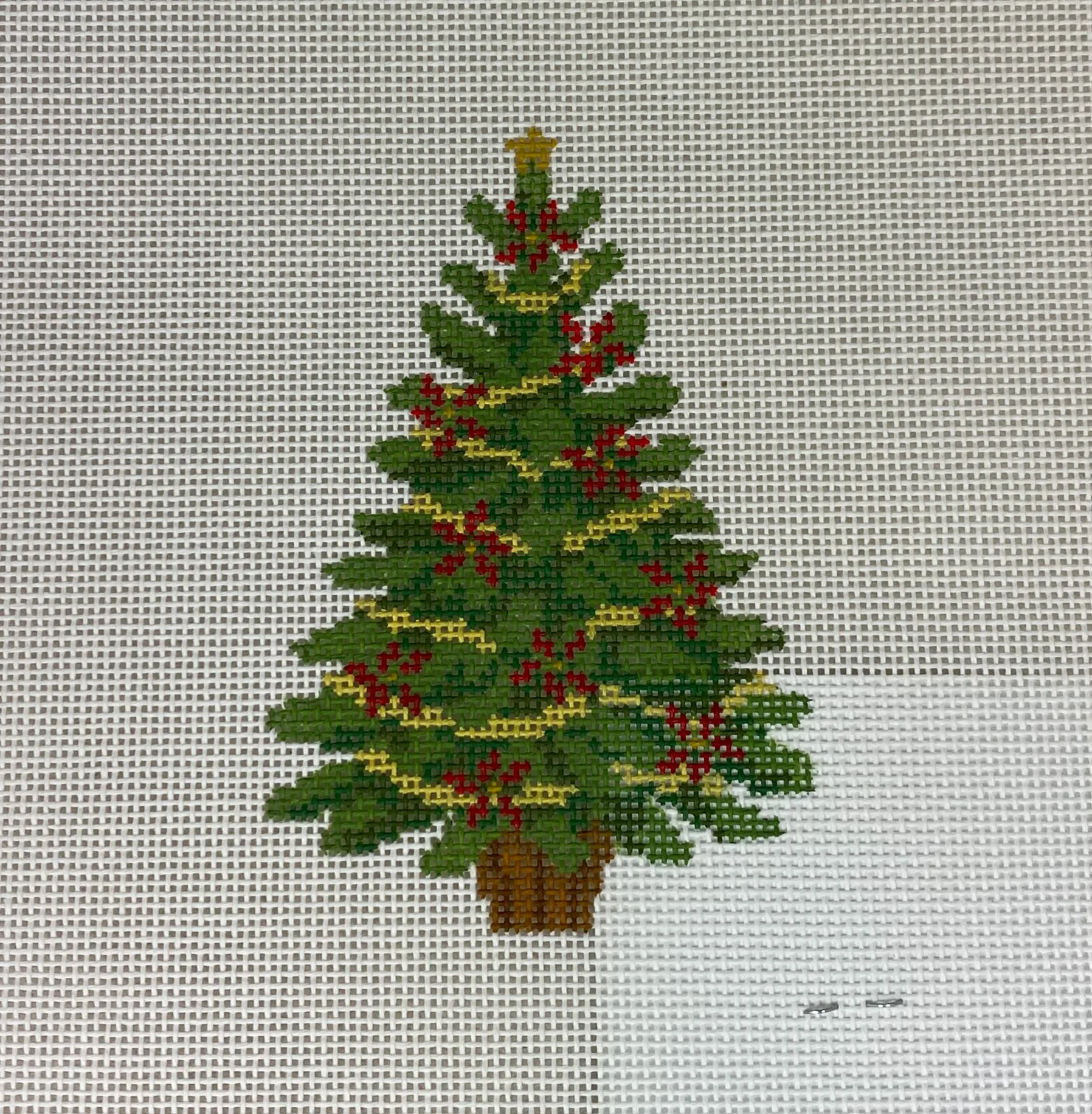 Susan Roberts Needlepoint 5850 Poinsettia Tree