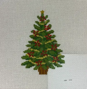 Susan Roberts Needlepoint 5850 Poinsettia Tree