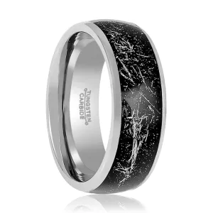 TATUM | Tungsten Ring Metallic Shavings Inlay