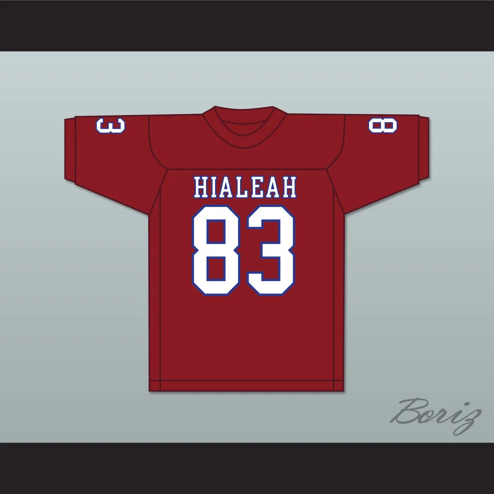 Ted Hendricks 83 Hialeah Senior High School Thoroughbreds Scarlet Red Football Jersey 2