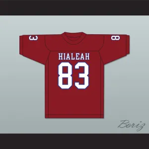 Ted Hendricks 83 Hialeah Senior High School Thoroughbreds Scarlet Red Football Jersey 2