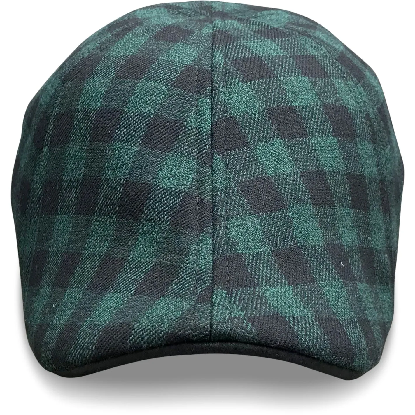 The Brogue Boston Scally Cap - Forest Green & Black Plaid