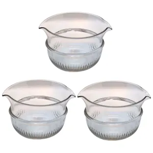 Three English Georgian Glass Double-Lip Wine Rinsers