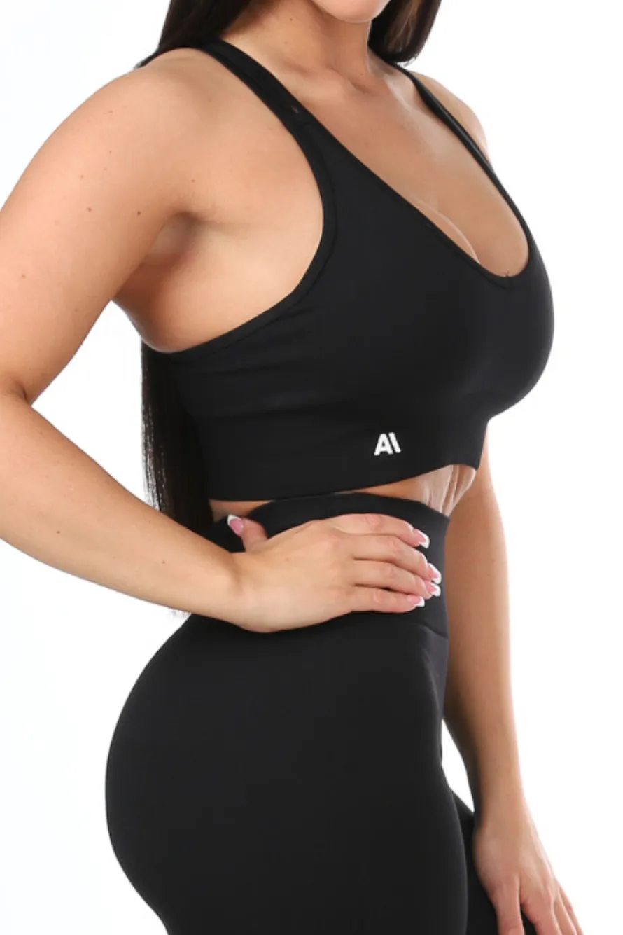 Tia Criss Cross Sports Bra Black