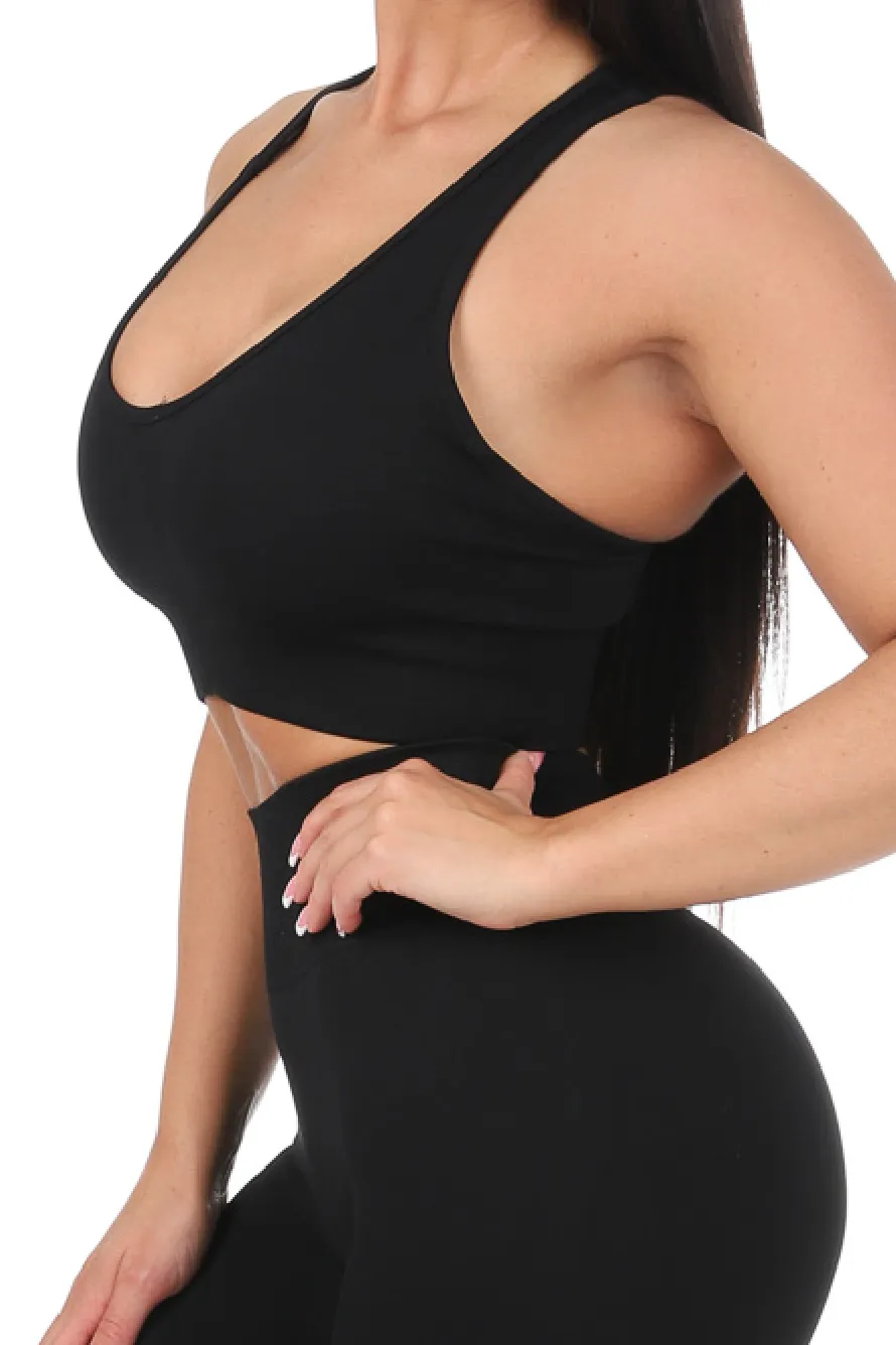 Tia Criss Cross Sports Bra Black