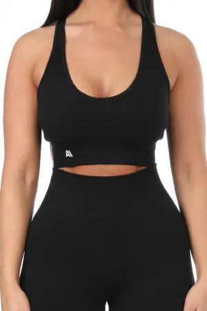 Tia Criss Cross Sports Bra Black