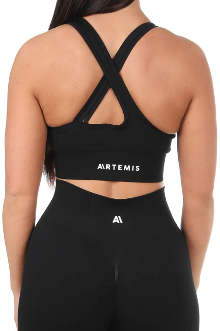 Tia Criss Cross Sports Bra Black
