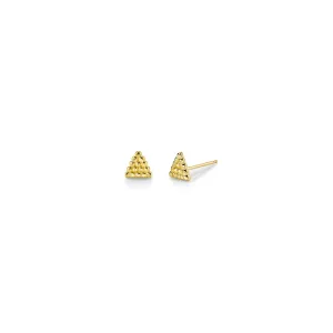 Tiny Beaded Triangle Studs