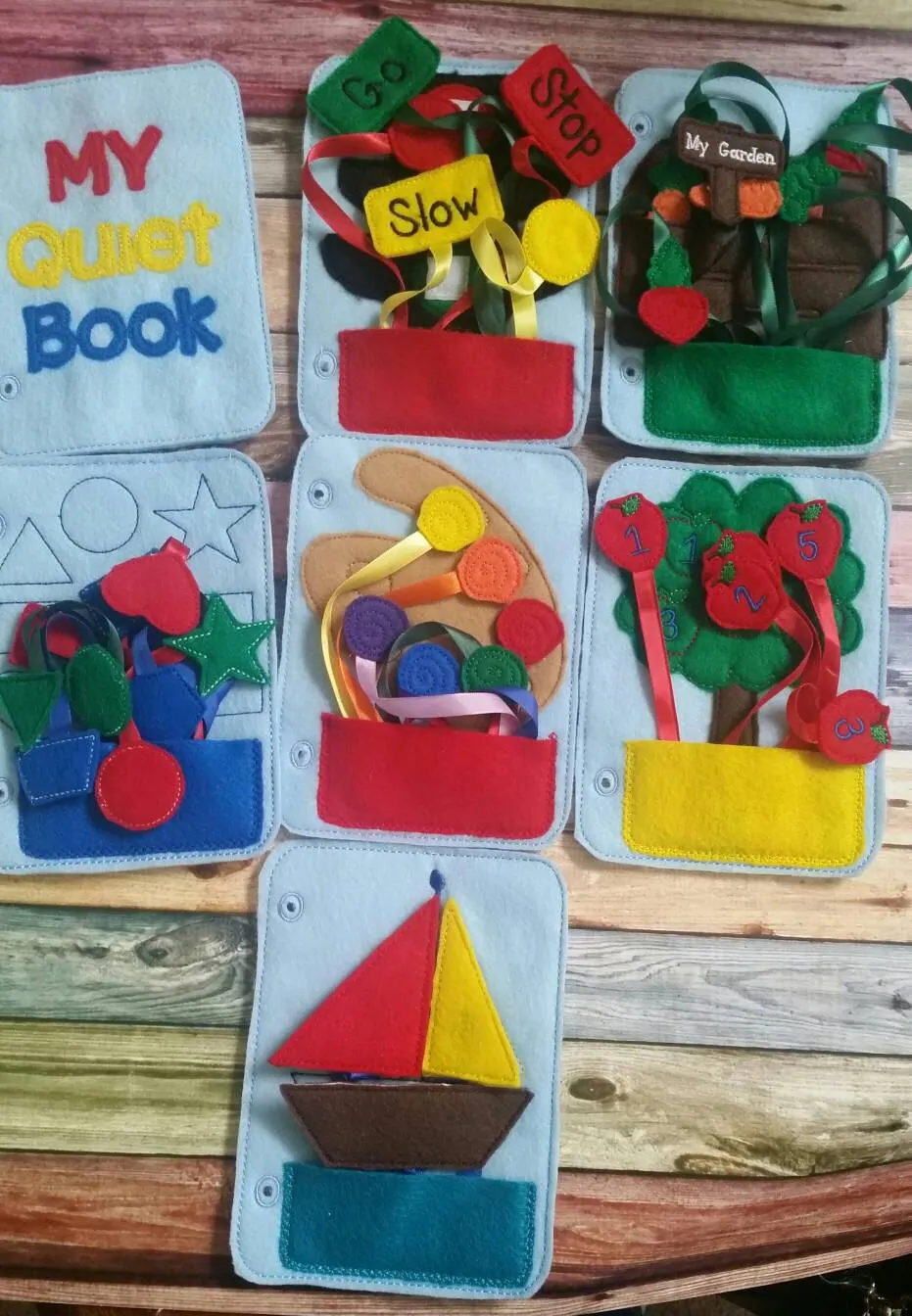 Toddler quiet book  - quiet book pages - personalized quiet book