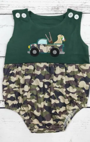 Tractor Dog Camo Baby Bubble